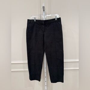 Stella McCartney Black Cropped Cuffed Trousers Size 46